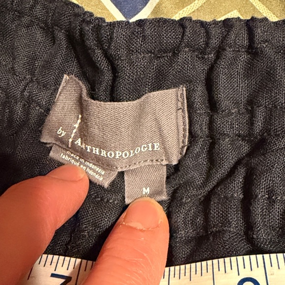 The Somerset Printed Linen Pull On Black Wide-Leg Pants - Picture 10 of 11